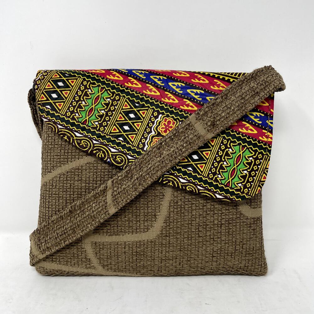 Small Burlap Colorful Purse Shoulder Bag African